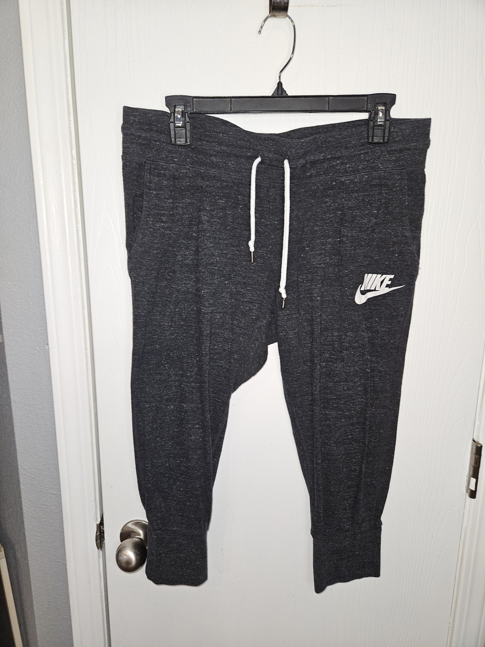 Nike Womens Marled Gray Sweat Capris